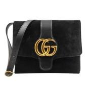 Gucci Vintage Förhandsägd Svart Mocka Gucci Axelväska Black, Dam