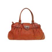 Salvatore Ferragamo Pre-owned Pre-owned Läder handvskor Orange, Dam