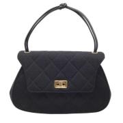 Chanel Vintage Pre-owned Canvas handvskor Black, Dam