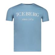 Iceberg Ljusblå T-shirts Blue, Herr