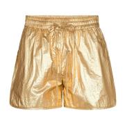Co'Couture Metalliska Guld Shorts Yellow, Dam