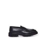 Doucal's Svarta läderloafers Black, Herr