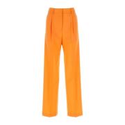 Msgm Straight Trousers Orange, Dam