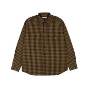 Wood Wood Avenir flanell check skjorta Brown, Herr