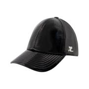 Courrèges Vinyl Cap - Bomull - Svart Black, Unisex