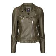 Btfcph Stilfull Bikerjacka 10575 Green, Dam