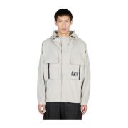 Moncler Shell Parka Jacka med Huva Gray, Herr