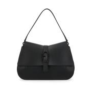 Furla Flow L Läderhandväska Black, Dam