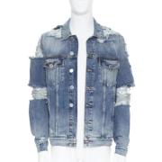 Balmain Pre-owned Pre-owned Bomull ytterklder Blue, Dam