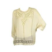 Isabel Marant Pre-owned Krämfärgad Spets 3/4 Ärm Blus Beige, Dam