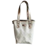 Gucci Vintage Förägda Coated Canvas Mini Väska White, Unisex