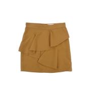 Isabel Marant Pre-owned Brun Bomull Rynkad Kjol Brown, Dam