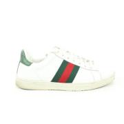 Gucci Vintage Vintage Tyg Sneakers - Autentisk Italiensk Design White,...