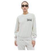 Aries Temple Logo Sweatshirt Beige, Herr