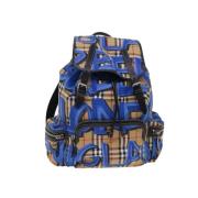 Burberry Vintage Pre-owned Canvas ryggsckar Blue, Unisex