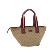 Gucci Vintage Pre-owned Canvas handvskor Beige, Dam