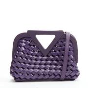 Bottega Veneta Vintage Pre-owned Läder crossbodyvskor Purple, Dam