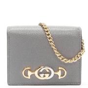 Gucci Vintage Pre-owned Läder plnbcker Gray, Dam