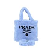 Prada Vintage Pre-owned Bomull handvskor Blue, Dam