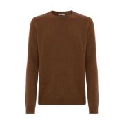 Boglioli Lyxig Brun Cashmere Crewneck Sweater Brown, Herr