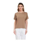 Alpha Studio Giro Box T-Shirt Trendy Design Brown, Dam