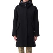 Woolrich Svarta Kappor för Män Black, Dam