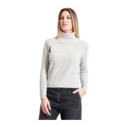 RRD Velvet Turtleneck Beige, Dam