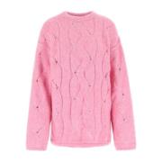LOW Classic Round-neck Knitwear Pink, Dam