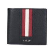 Bally Svart hammrad läderplånbok Black, Herr