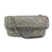 Chanel Vintage Begagnad Axelväska Gray, Dam