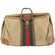 Gucci Vintage Canvas Gucci Väskor, Begagnade, Tillverkade i Italien Br...