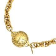 Chanel Vintage Guld Metall Halsband, Begagnat Yellow, Dam