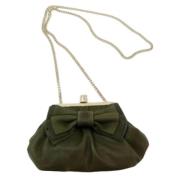 Valentino Vintage Pre-owned Canvas axelremsvskor Green, Dam