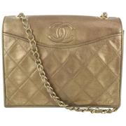 Chanel Vintage Andrahands Crossbodyväska Brown, Dam