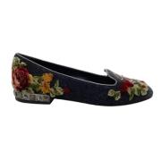 Dolce & Gabbana Pre-owned Grå Canvas Flats Gray, Dam