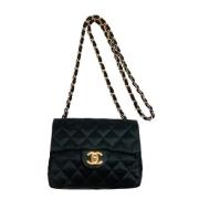 Chanel Vintage Pre-owned Canvas handvskor Black, Dam