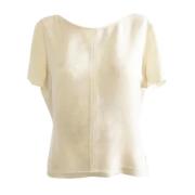 Chanel Vintage Exklusiv Naken Polyester Top Beige, Dam