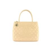 Chanel Vintage Vintage Läderväskor Beige, Dam