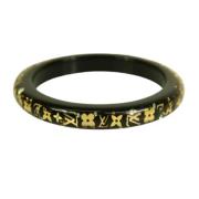 Louis Vuitton Vintage Svart Plast Louis Vuitton Armband Black, Dam