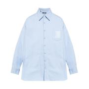 Raf Simons Skjorta with logo Blue, Herr