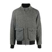 Baracuta Herringbone Grå Ull Fickmönster Gray, Herr