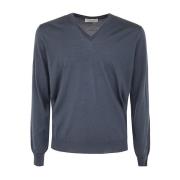 Filippo De Laurentiis V-neck Knitwear Blue, Herr