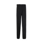 Quira Straight Trousers Black, Dam