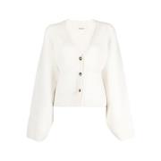 Khaite Scarlet Cashmere Cardigan White, Dam