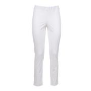 Le Tricot Perugia Bomullsbyxor med elastisk midja White, Dam