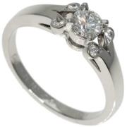 Cartier Vintage Förägda Platinum Solitaire Ring Gray, Dam