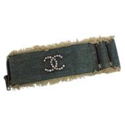 Chanel Vintage Pre-owned Denim armband Blue, Dam