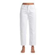 7 For All Mankind Straight Trousers White, Dam