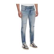 7 For All Mankind Slim Fit Jeans Blue, Herr