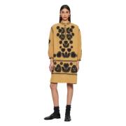 Antik Batik Short Dresses Brown, Dam